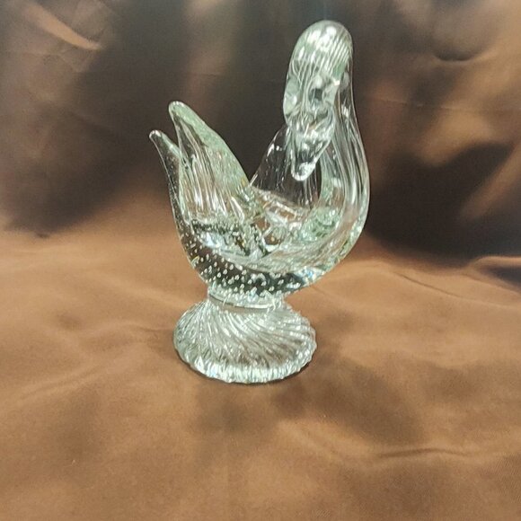 Vintage Murano Art Glass Goose/Swan w/Air Bubbles Heavy - Picture 4 of 15